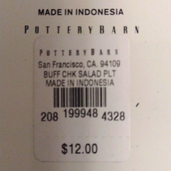 Pottery Barn Buffalo Check Plates Set of: 3 plates - Picture 2 of 2